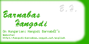 barnabas hangodi business card